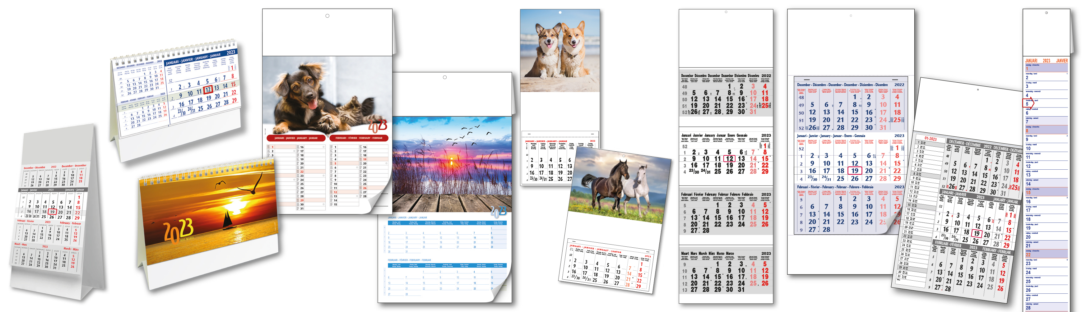 Ontdek ons assortiment kalenders - Découvrez notre assortiment des calendriers